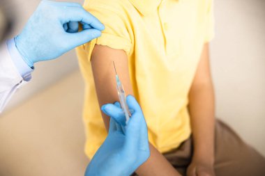 Uygulayıcı stok fotoğraf ile enjeksiyon çocuk alma