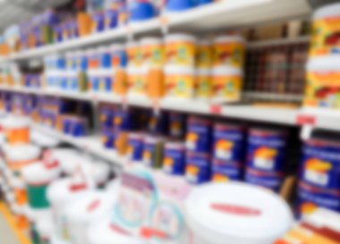 Ev boyama alışveriş arka plan bulanıklık