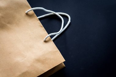 Kahverengi çanta alışveriş arka plan