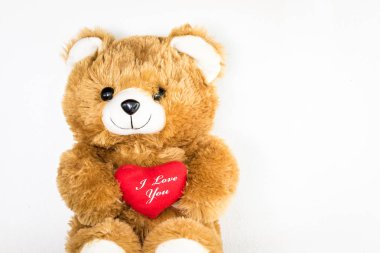 oyuncak oyuncak ayı beyaz zemin üzerine