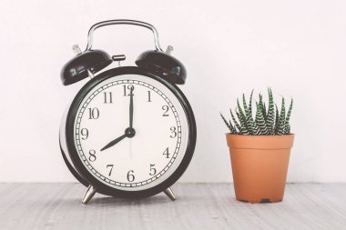 kaktüs masasındaki ile Retro çalar saat