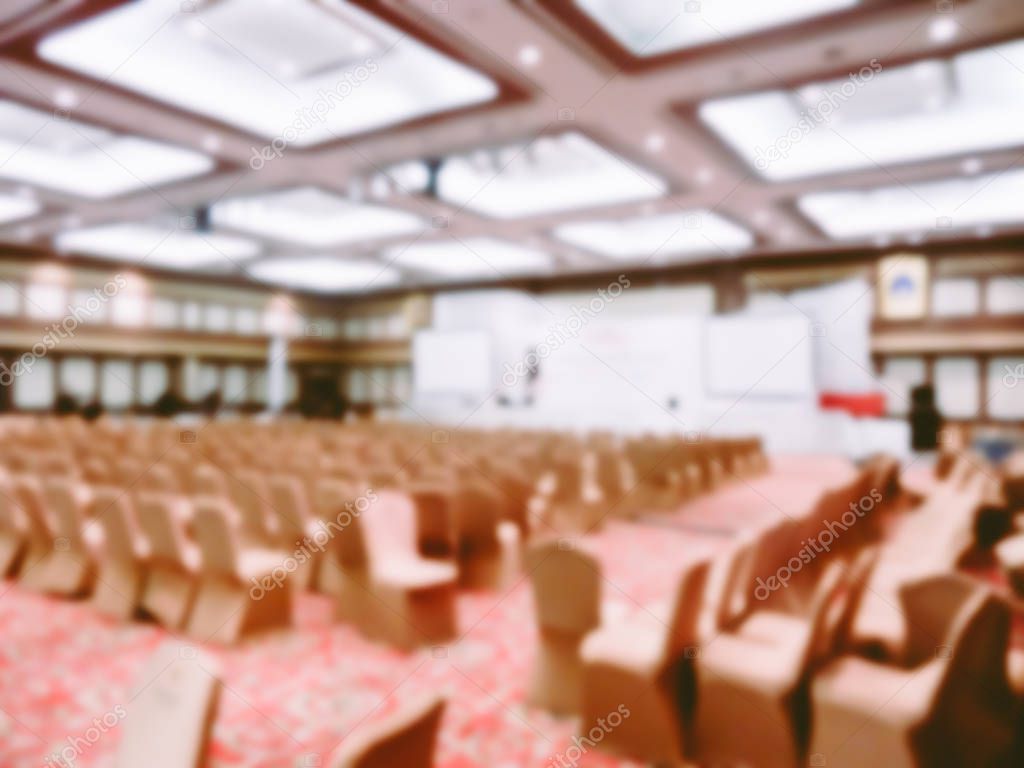 Seminar event room blur background