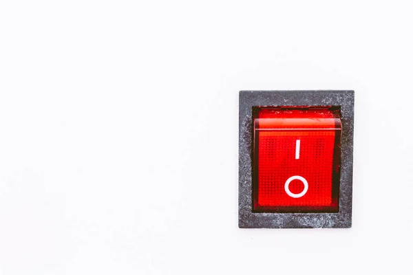 スイッチの赤い電源 — ストック写真