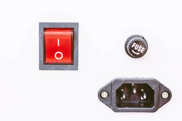 Interruptor Encendido Rojo — Foto de Stock