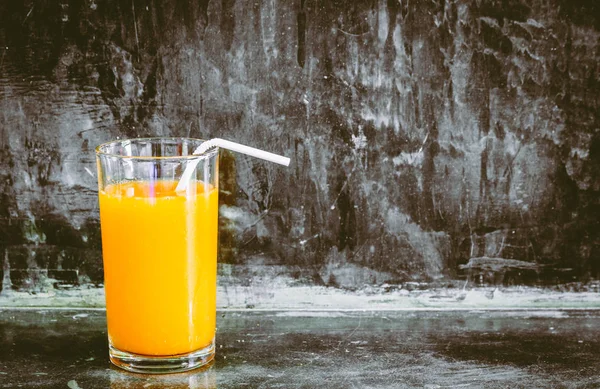 Fresh Orange Juice Rustic Stone Background — Stock Photo, Image