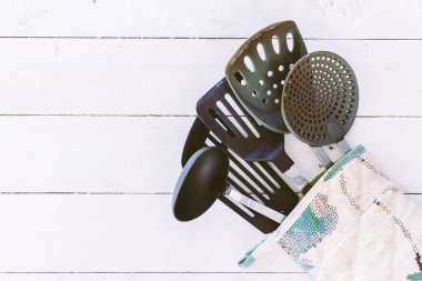 Mutfak malzemesi ahşap tablo