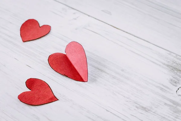 Corazón Sobre Fondo Madera — Foto de Stock