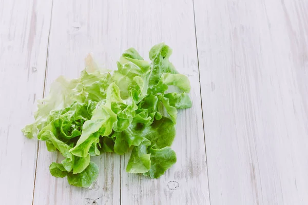 Зеленые Овощи Деревянном Фоне Концепция Здорового Питания — стоковое фото