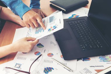 İş planlaması iş grafik ekip çalışması kavramı ile