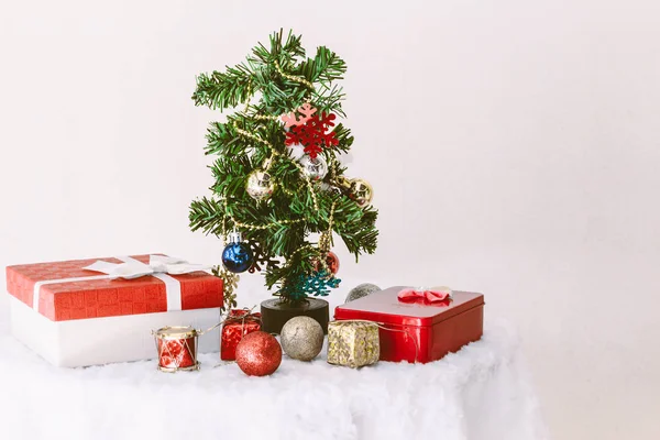 Christmas Tree Gift Boxes Decorated Christmas — Stock Photo, Image