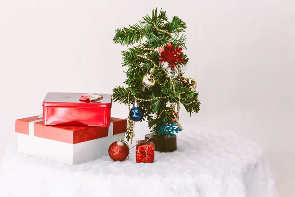 Christmas Tree Gift Boxes Decorated Christmas — Stock Photo, Image