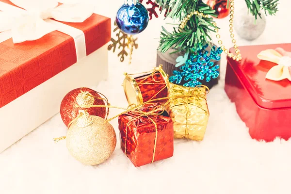 Подарочные Коробки Украшенное Рождество — стоковое фото