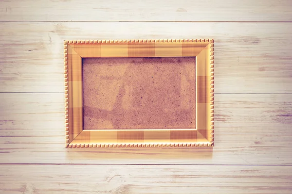 Picture Frame Wooden Background — Stock Photo, Image