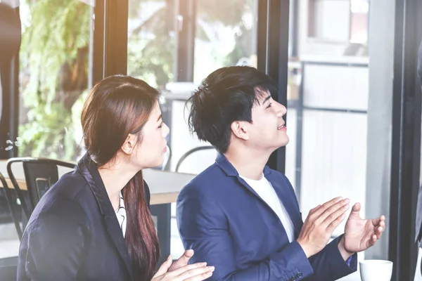 Business People Clapping Hands Meeting — Stock Photo, Image