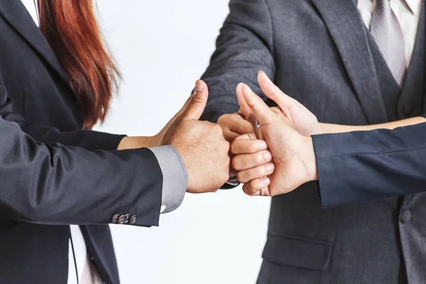 Trabalho Equipe Negócios Mostrar Polegar — Fotografia de Stock