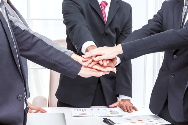 Business Teamwork Stack Hands Teamwork Konzept — Stockfoto