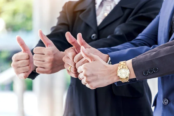 Trabalho Equipe Negócios Mostrar Polegar — Fotografia de Stock