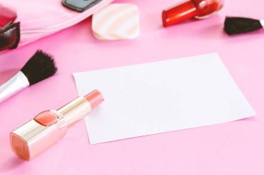 Pembe arka plan ayarlamak kozmetik