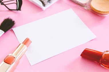 Pembe arka plan ayarlamak kozmetik