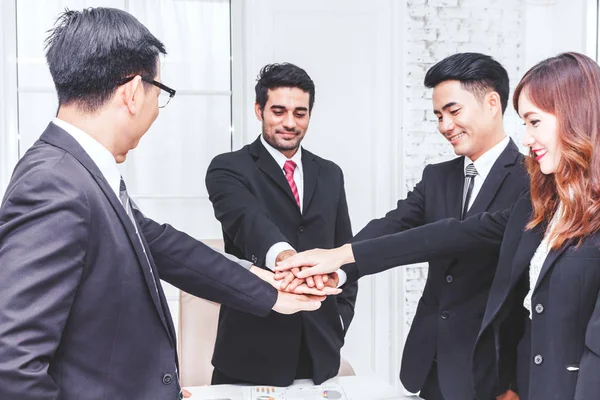 Mãos Empilhadas Trabalho Equipe Negócios Conceito Trabalho Equipe — Fotografia de Stock