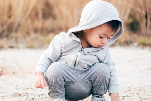 Portrait Little Baby Boy Jacket — Stock Photo, Image