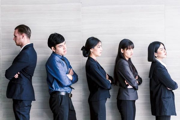 Grupo Empresários Sucesso Com Líder Negócios Escritório — Fotografia de Stock