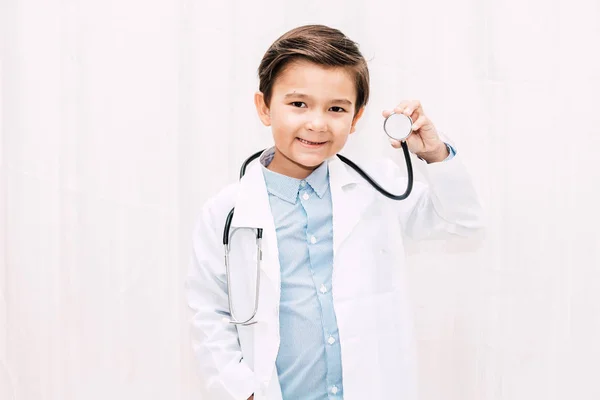 Little Doctor Clothes Doctor Stethoscope — Stock Photo, Image