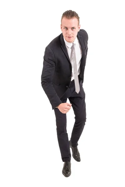 Businessman Walking Forward Isolated White Background — Stock Photo, Image