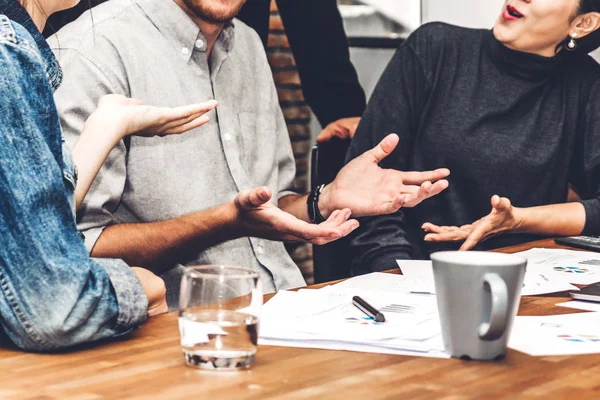 Groep Van Casual Bedrijf Werken Bespreken Van Strategy Creative Business — Stockfoto