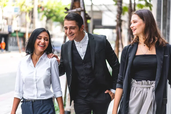 Gruppe Professioneller Geschäftstreffen Und Strategiediskussionen Mit Neuem Startup Projekt Kreative — Stockfoto