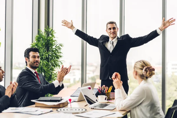 Group Professional Business Meeting Discussing Strategy New Startup Project Creative — Stock Photo, Image