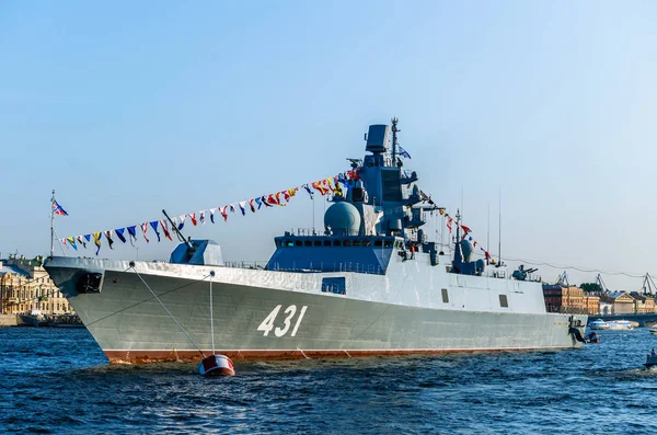 Saint Petersburg Russie Juillet 2019 Frégate Amiral Kasatonov Veille Journée — Photo