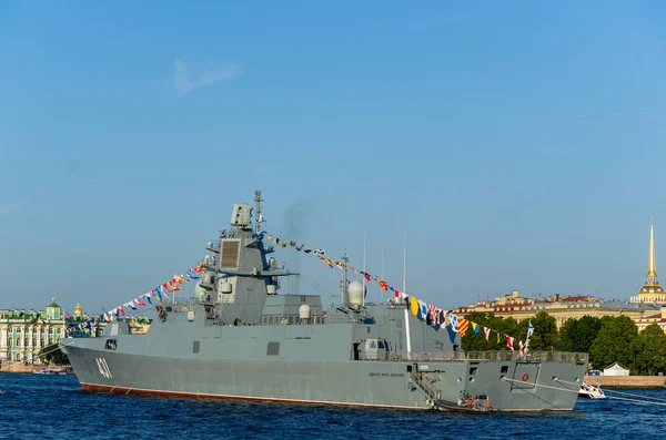 Saint Petersburg Russie Juillet 2019 Frégate Amiral Kasatonov Veille Journée — Photo