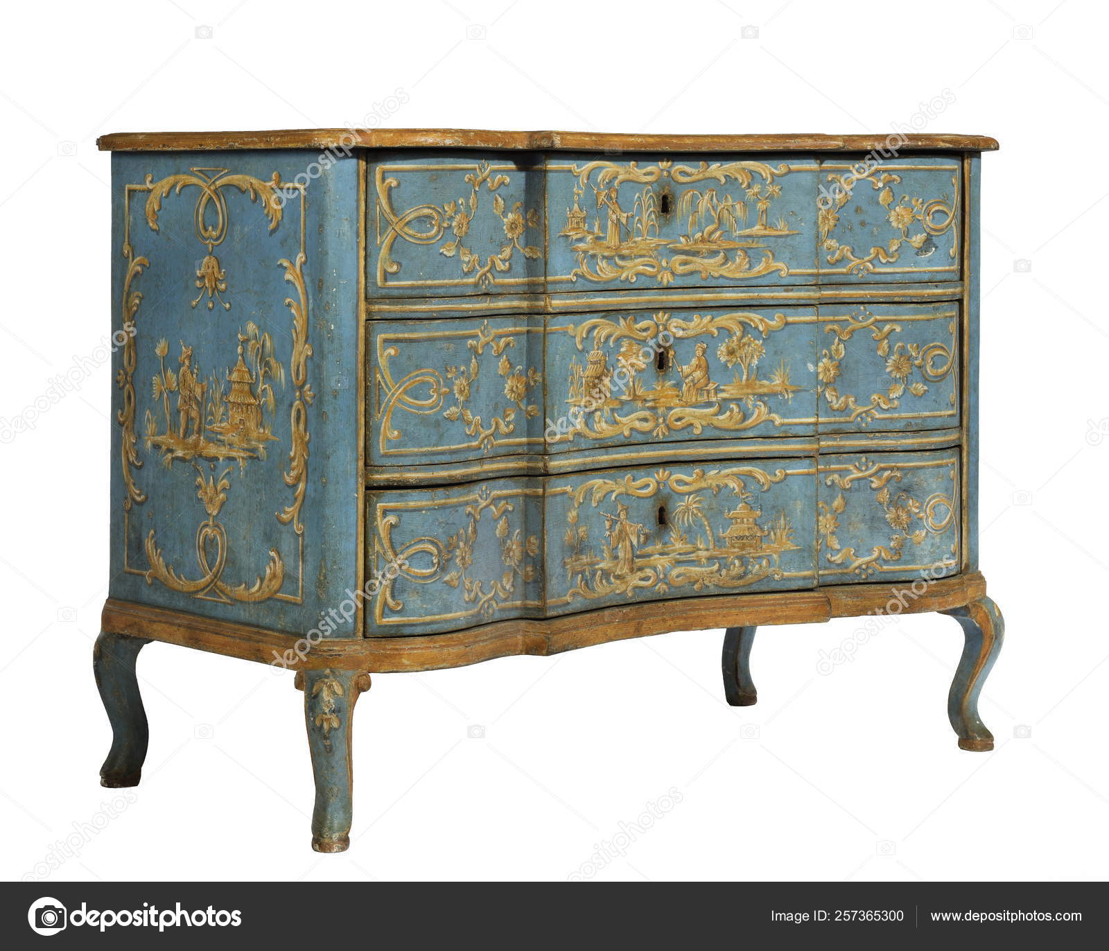 Old Painted Blue Dresser Stock Photo C Jak30 257365300