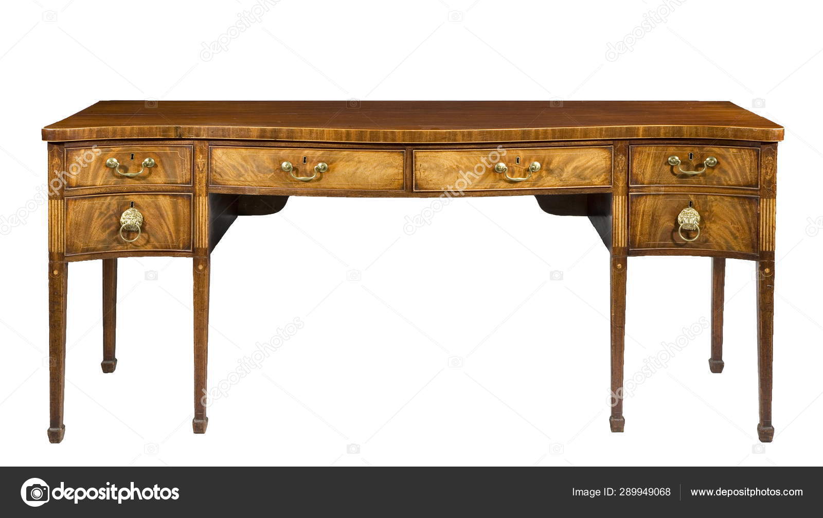 Mahogany Dining Serving Sideboard Table Antique Isolated