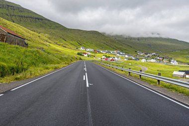 Hosvik road, Streymoy bölge Faroe Adaları gördün Köyü