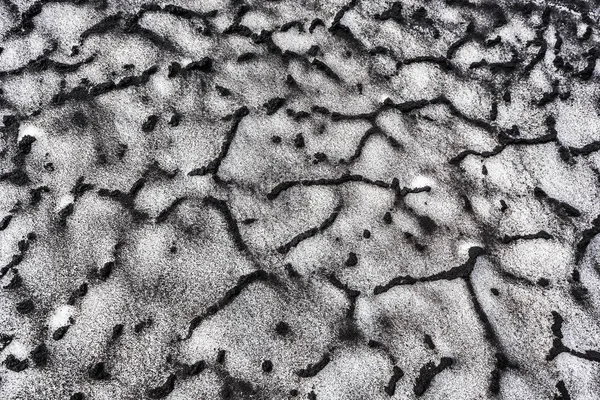 Web Como Teste Padrão Cinder Vulcânico Preto Superfície Gelo Como — Fotografia de Stock