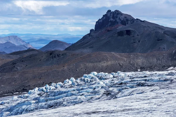 Hegyi Glassier Táj Kverkfjoll Massif Vatnajokull Nemzeti Park Izland — Stock Fotó
