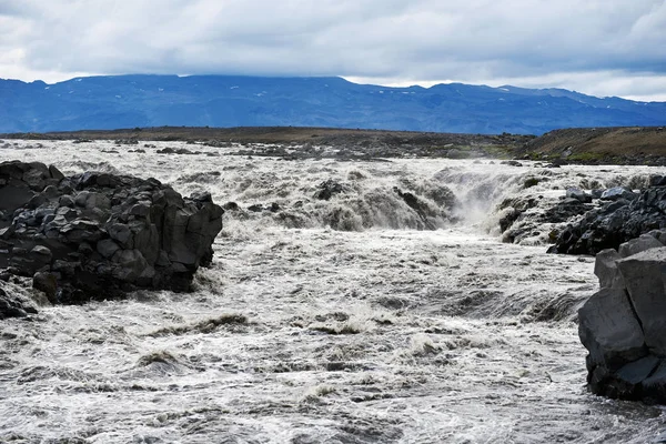 Fluss Und Stromschnellen Des Fjollum Gletscherflusses Jokulsa Vatnajokull Nationalpark Von — Stockfoto