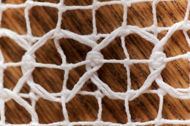 Bir Bobbin dantel çalışma makro fotoğraf