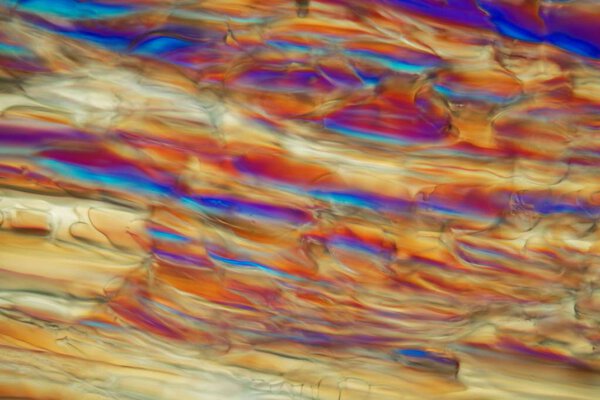 Frozen beer under a microscope, dark Wheat beer.