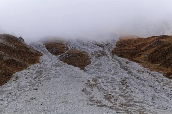 阿尔卑斯的滑坡 — 图库照片