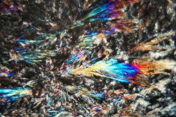 Menthol crystals under the microscope — Stock Photo, Image