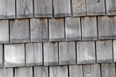 Bir housewall üzerinde ahşap clapboards