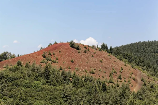 Landscape at the puy de Lassolas, a volcanic mountain in the Massif Central, France.