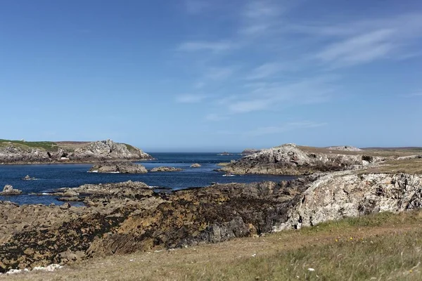 Paisaje Isla Ouessant Septentrional Roc Vugale Bretaña Francia — Foto de Stock