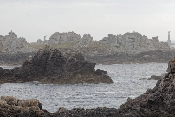 Roca Niebla Pointe Pern Ouessant Island Bretaña Francia — Foto de Stock