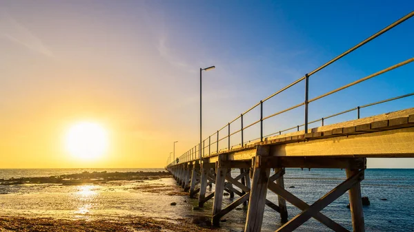 Ακτή Moonta Bay Προβλήτα Στο Ηλιοβασίλεμα Yorke Peninsula Νότια Αυστραλία — Φωτογραφία Αρχείου