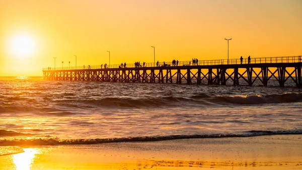Рибалки Пристані Порт Ноарлунга Заході Сонця Південна Австралія — стокове фото