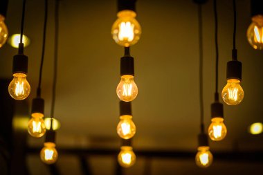 Klasik ampuller dekorasyon, ışıklandırma dekorasyonu.